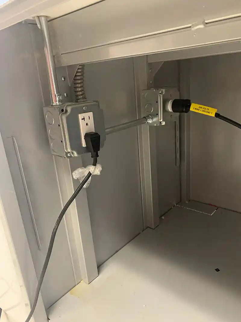 Commercial electrical cabinet wiring and power distribution panel installation