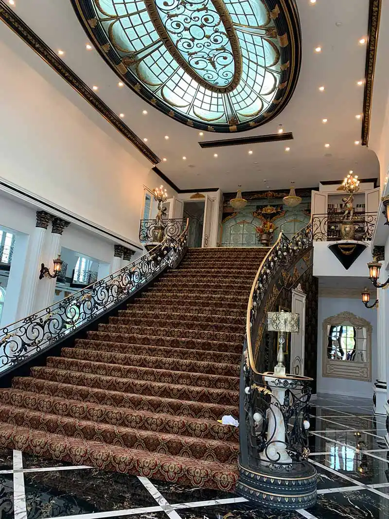 Custom architectural ceiling lighting installation for luxury home in Southern California