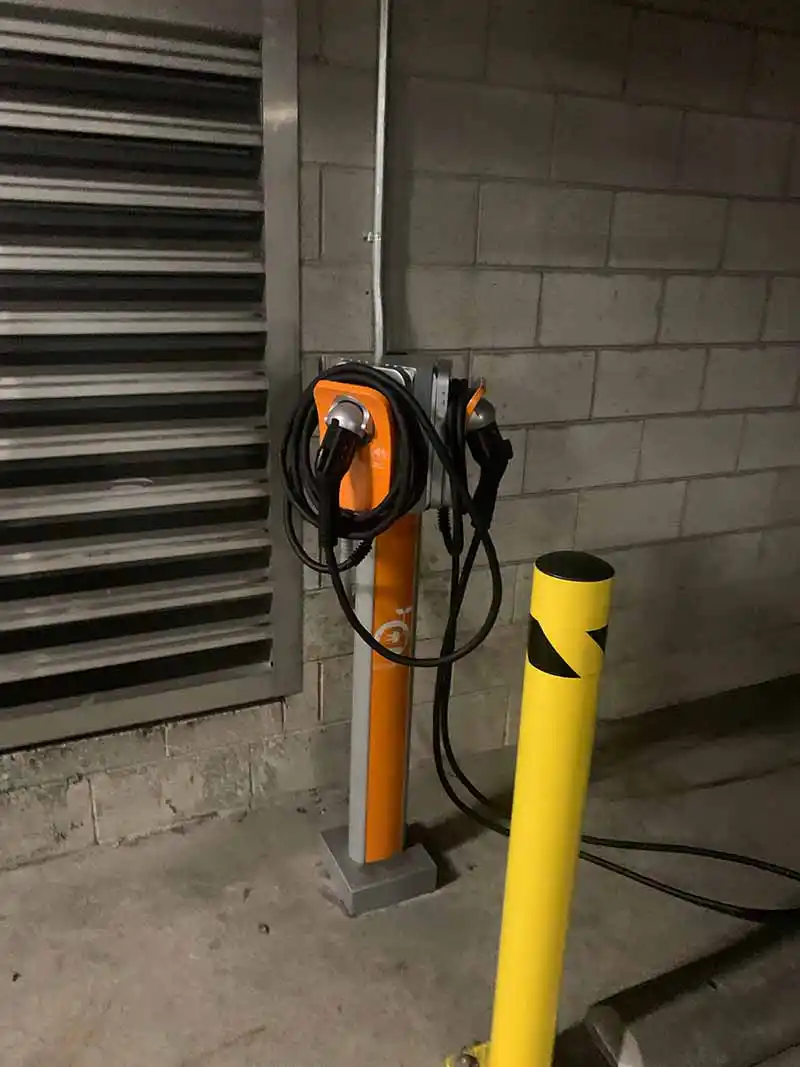 Multi-unit residential electric vehicle charger installation in Southern California