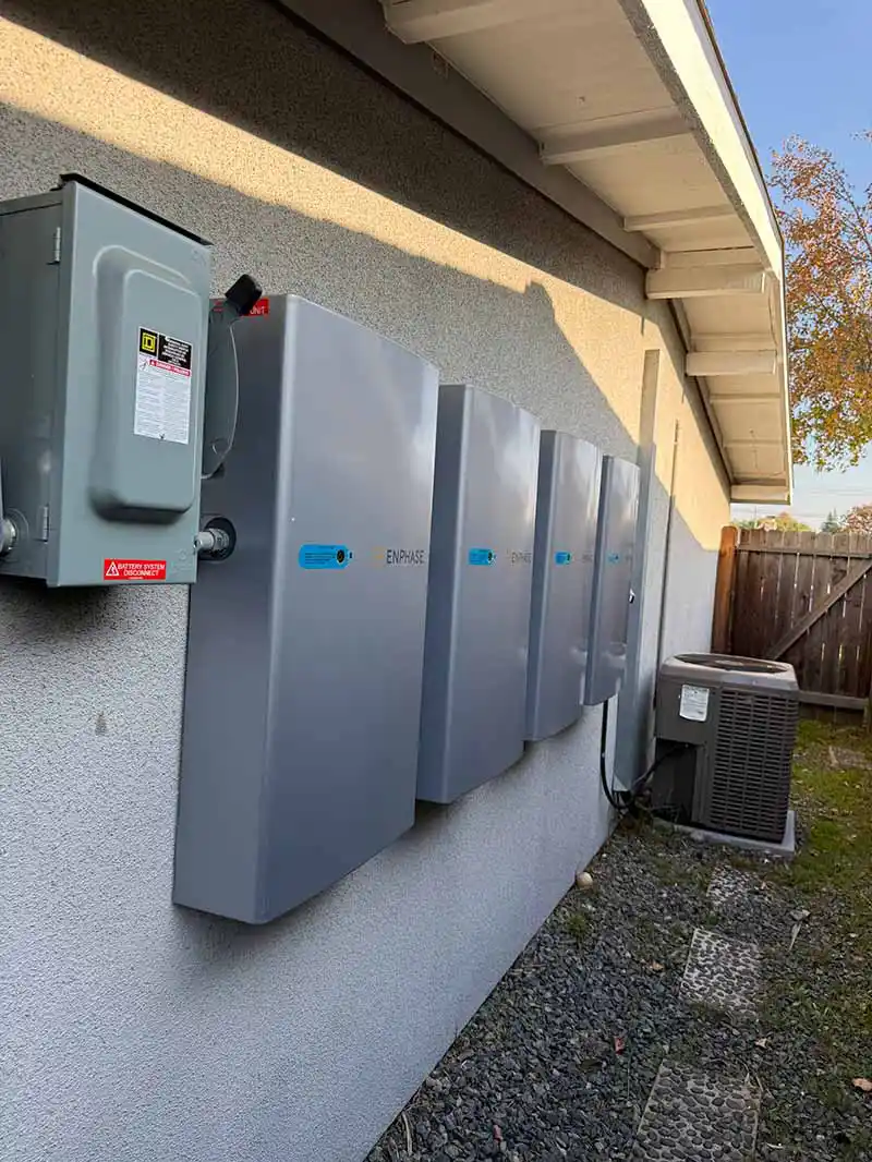 Residential Enphase IQ battery backup installation for solar energy storage in SoCal